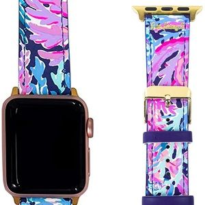 LILLY PULITZER BRINGING MERMAID BACK LEATHER APPLE WATCH® WATCHBAND